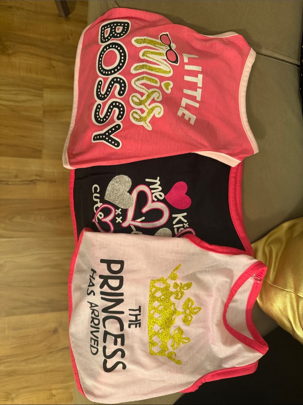 Small breed dog/puppy - Pink, Light Pink & Black Cute Princess and Bossy Designs